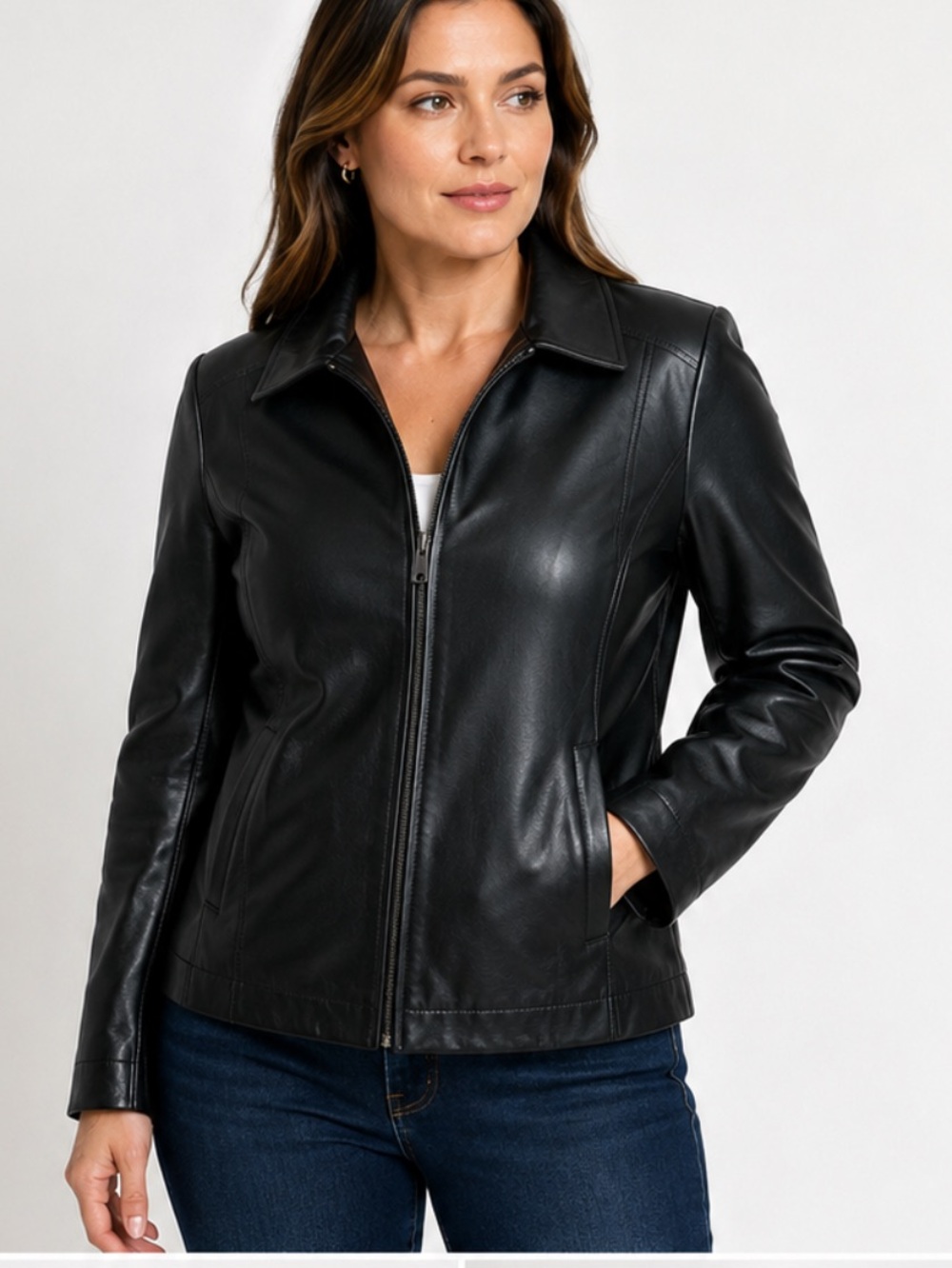 Adler collection genuine leather jacket size L street wear grange pank mob wife